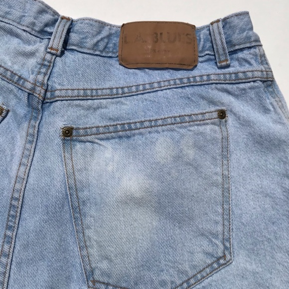 Vintage 90s High Waist Jean Shorts Cut off Large - Picture 3 of 9